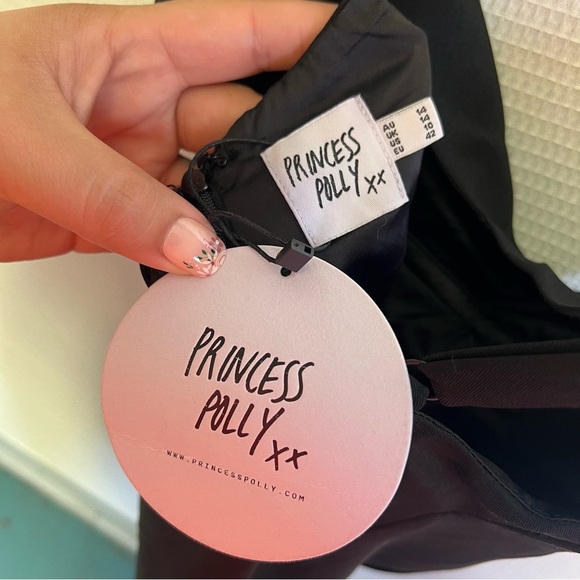 PRINCESS‎ POLLY | Black Short Dress Dainty Black NWT 10 - Picture 8 of 9